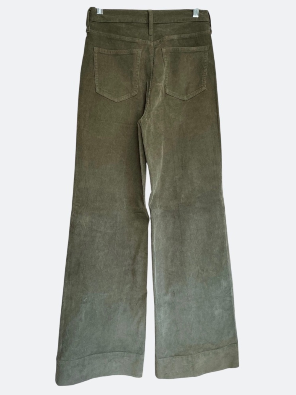 J Crew Wide Leg Corduroy 5 Pocket Trouser Rich Olive Green NWT SZ 26 - Picture 4 of 8